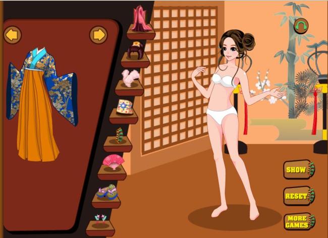 和服美女换装截图