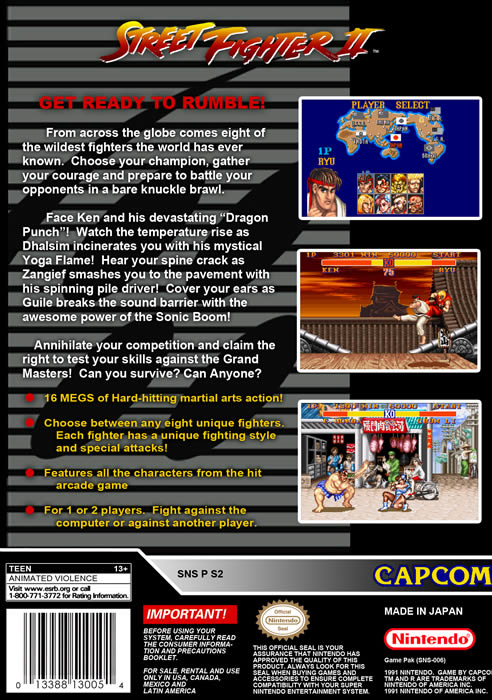 街头霸王2（SFC）截图